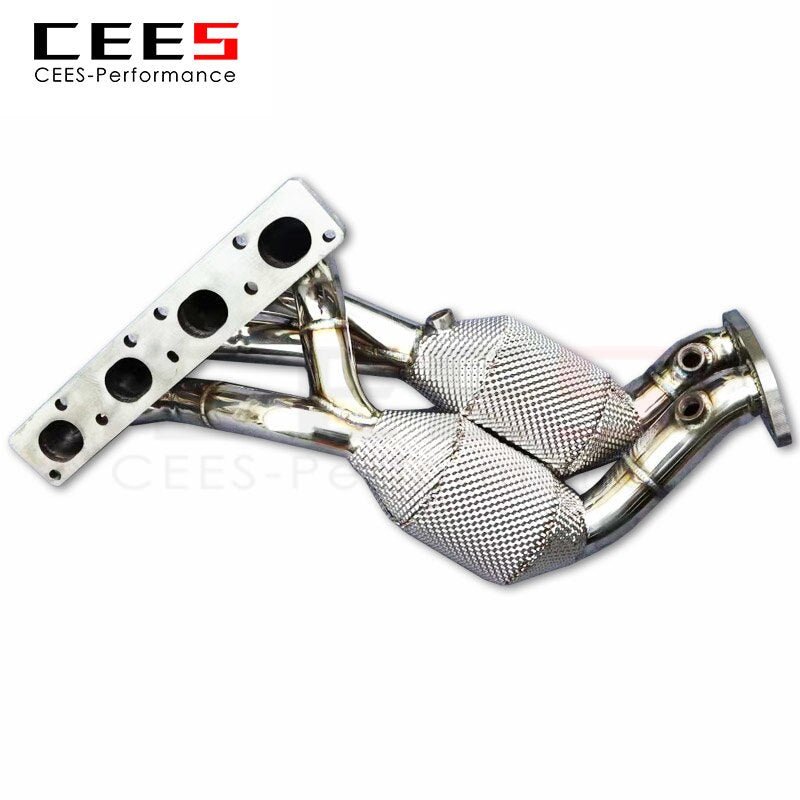 CEES Exhaust Manifold Downpipe for BMW 318/320/325 E90/E92/E93 2.0L 2005-2012 Stainless Steel High Flow Catted Downpipe