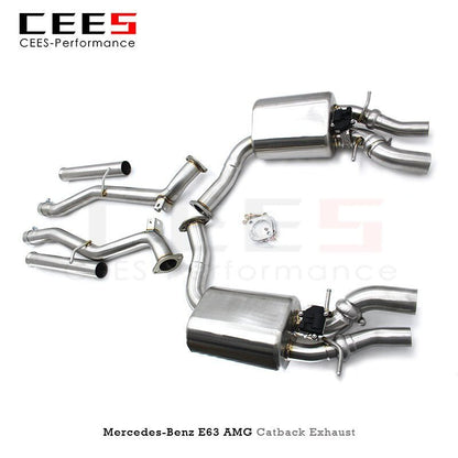 CEES Catback Exhaust for Mercedes-Benz E63 AMG 2007-2015 Escape Stainless Steel Exhaust Pipe Muffler Performance Exhaust System