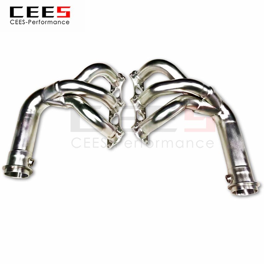 CEES Exhaust System For Porsche 911 GT3 Headers Stainless Steel Test Pipe No cat Downpipe Stainless Steel Car Parts