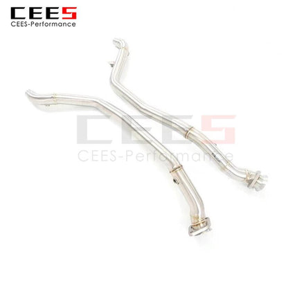 CEES Exhaust System For Jaguar XJL 3.0T Headers With/Without Catalyst Test Pipe Converter High Flow Catted Exhaust Downpipe