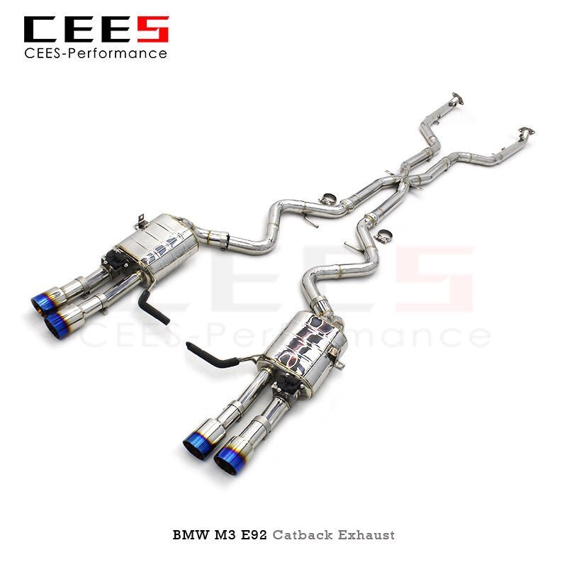 CEES Exhaust Pipes for BMW M3 E92 4.0L 2008-2013 Tuning Performance 304 Stainless Steel Valve Exhaust Muffler Car Exhaust System