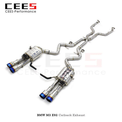 CEES Exhaust Pipes for BMW M3 E92 4.0L 2008-2013 Tuning Performance 304 Stainless Steel Valve Exhaust Muffler Car Exhaust System