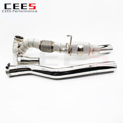 CEES Exhaust Downpipe for AUDi S3 8VS 2.0T 2015-2023 Stainless Steel High Performance Without Catalyst Catalytic Converters Car