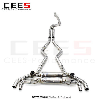 CEES Exhaust System for BMW M340i 3.0T 2019-2022 Performance Stainless Steel 304 Escape Exhaust Pipe Muffler Valvetronic Exhaust