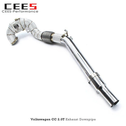 CEES Exhaust Downpipe for VW/Volkswagen CC 2.0T 2015-2022 Catless Downpipe Without Catalyst  Exhaust System Headers