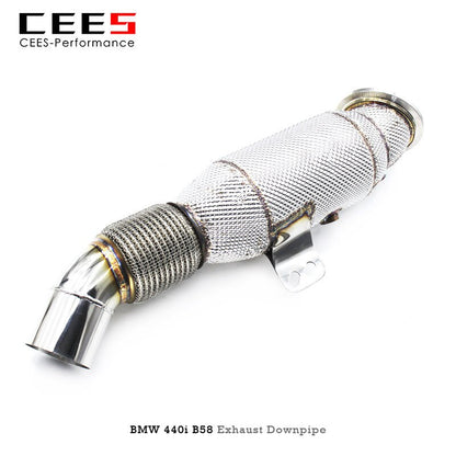 Downpipe For BMW TH4 435/440 B58 3.0T 2014-2022 Catless downpipe without catalyst 304 Stainless Steel Automobile Exhaust System