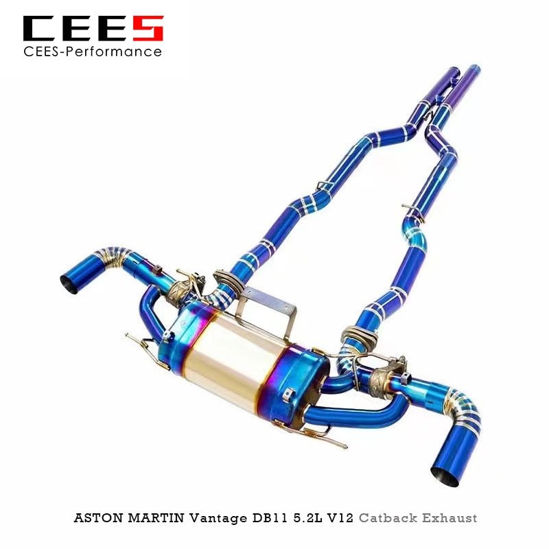 CEES Catback Exhaust For Aston Martin DB11 Vantage V12 5.2L 2017-2019 Titanium alloy Exhaust valve control Exhaust System