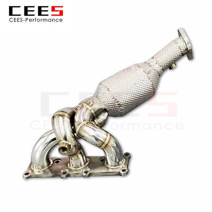 CEES Exhaust manifold Downpipe For BMW 325/330 E90/E92/E93 2.5L/3.0L 2005-2012 Stainless Steel High flow catted downpipe