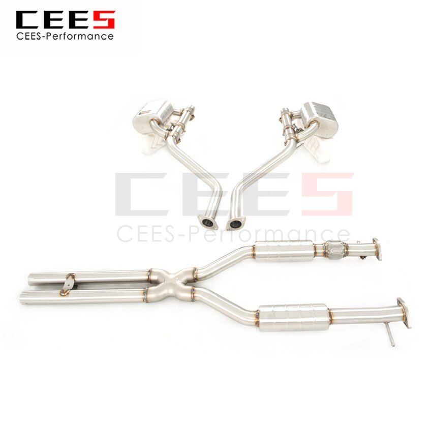 CEES Exhaust System For Dodge Challenger 3.6 Stainless Steel Performance Valve Muffler Catback Escape Tubo Escape Coche Car Part