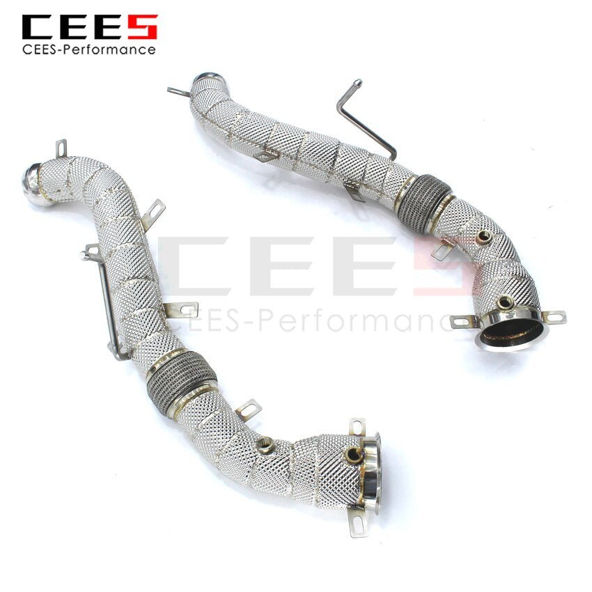 CEES Exhaust System For Mclaren 570 570S Headers With Catalyst Test Pipe Converter High Flow Catted Exhaust Downpipe Car Parts