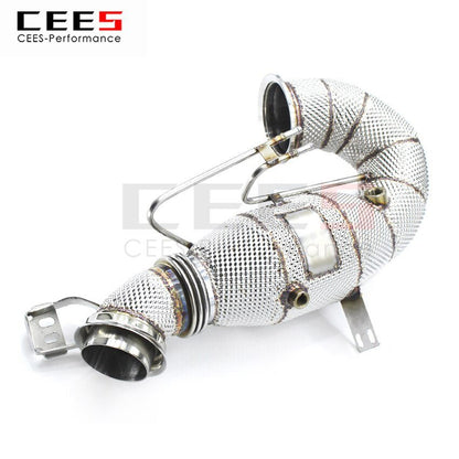 CEES Exhaust System For Mercedes-Benz E53 AMG Headers With Catalyst Test Pipe Converter High Flow Catted Exhaust Downpipe