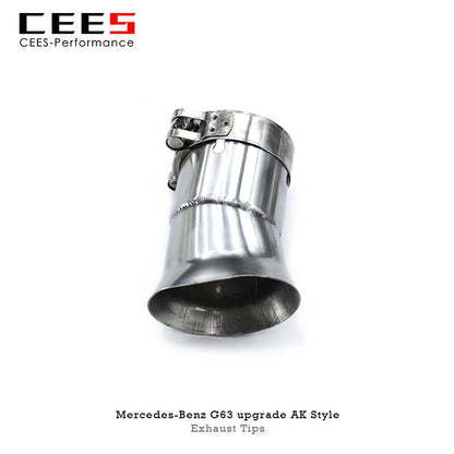 CEES Tail Throat For Mercedes-Benz G63 AMG upgrade AK Style Exhaust Tips SS304 Stainless Steel Car Exhaust System