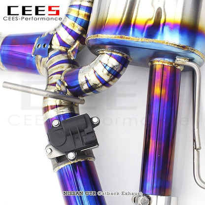 CEES Exhaust for NISSAN GTR/GT-R R34/R35 3.8TT 2008-2022 Tuning Performance Titanium Alloy Exhaust System Muffler Exhaust Pipe