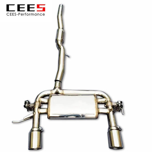 CEES Catback Exhaust for Audi TT MK1 Type 8N 1.8T 1998-2006 Stainless Steel Exhaust Pipe Valve Muffler Car Exhaust System