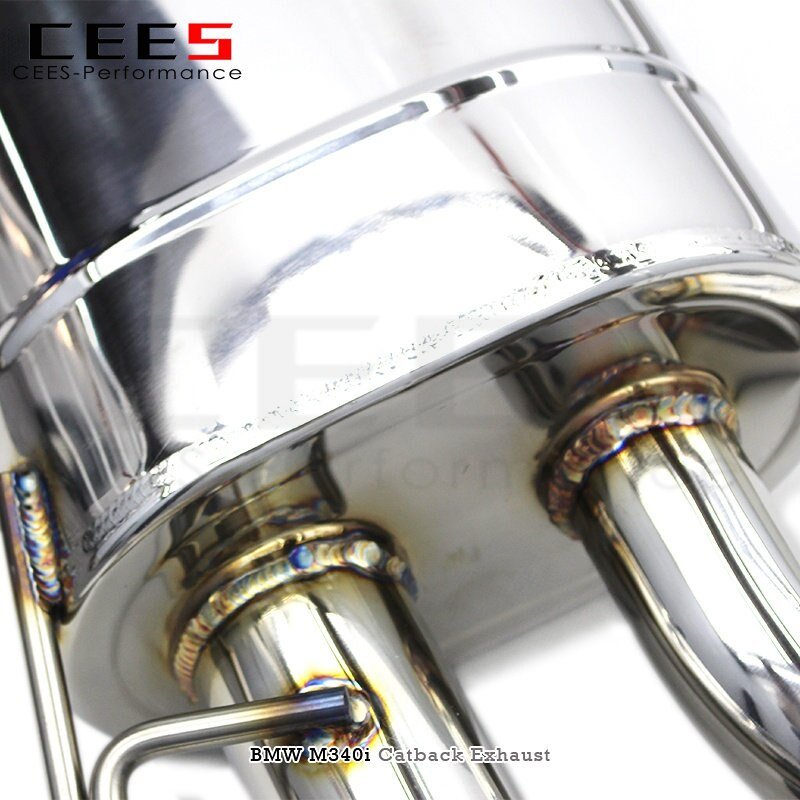 CEES Exhaust System for BMW M340i 3.0T 2019-2022 Performance Stainless Steel 304 Escape Exhaust Pipe Muffler Valvetronic Exhaust