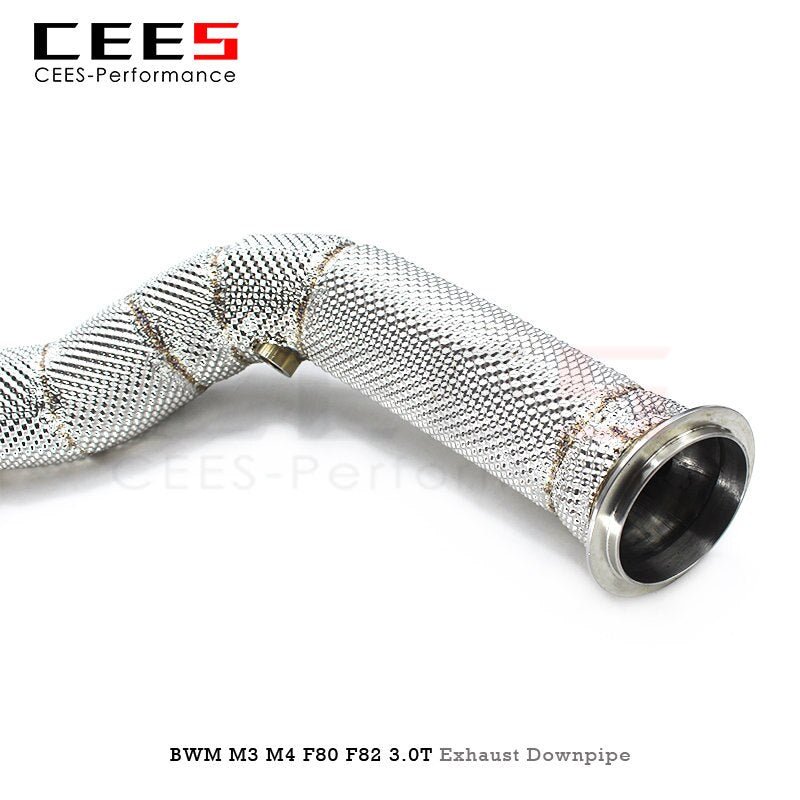 CEES Exhaust Downpipe for BMW M3/M4 F80 F82 3.0T 2014-2019 Catless Catalytic Converters Downpipe Without Catalyst Exhaust Pipe