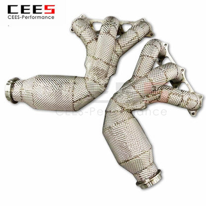 CEES Exhaust System For Porsche 911 GT3 Headers Stainless Steel Test Pipe No cat Downpipe Stainless Steel Car Parts