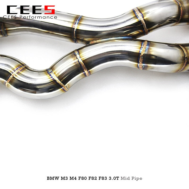 CEES Tuning Performance Mid Pipe Car Accessories Muffler For M2C/M3/M4 F80 F82 F83 F8X S55 3.0T  Exhaust System