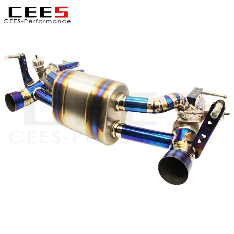 CEES Catback Exhaust for Ferrari 488 2015-2019 Titanium Tips Exhaust Pipe High Performance Car Tuning Exhaust System Escape