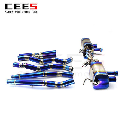 CEES Catback Exhaust for Ferrari FF 6.3 2011- Tuning Performance Titanium X Pipe Midpipe Exhaust Refit Performance Valve Muffler