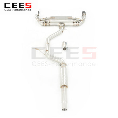 CEES Exhaust System For Volkswagen VW Golf 8  8GTI Catback Stainless Steel Valve Muffler Catback Escape Tubo Escape Coche