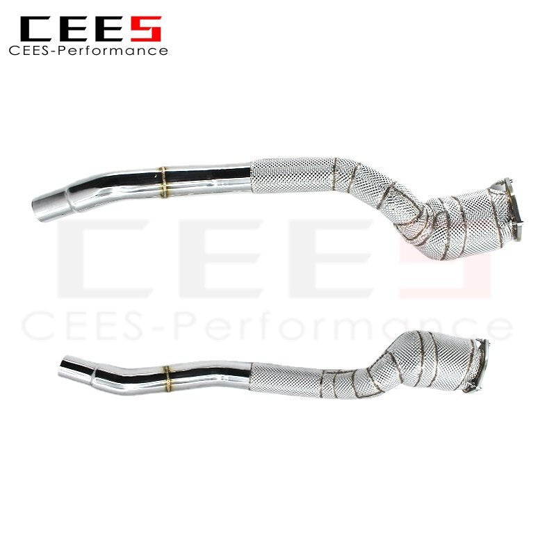 CEES Exhaust Downpipe for Ferrari GTC4 Lusso/Lusso T 6.3 2016- Tuning Performance with Catalyst Downpipe Car Accessories Refit