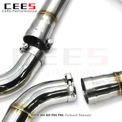 CEES Catback Exhaust for BMW M4/M3 F80/F82 3.0T 2014-2019 Performance Stainless Steel Escape Exhaust Pipe Muffler Exhaust System