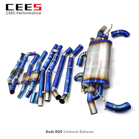 CEES Catback Exhaust for Audi SQ5 3.0T 2019-2023 Performance Tuning Titanium Alloy Exhaust System Exhaust Valve Control Parts