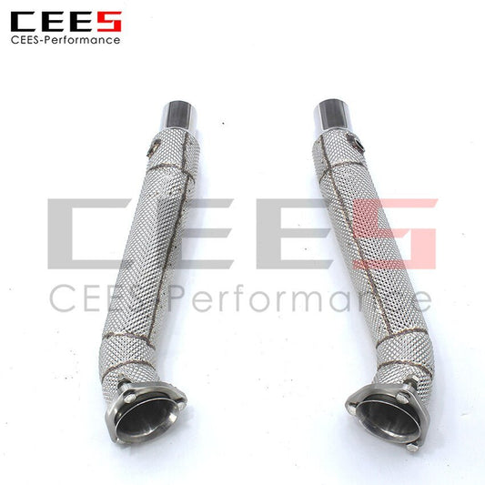 CEES Exhaust System For Ferrari F430 Headers Without Catalyst No cat Downpipe Manifold Stainless Steel Car Accessories