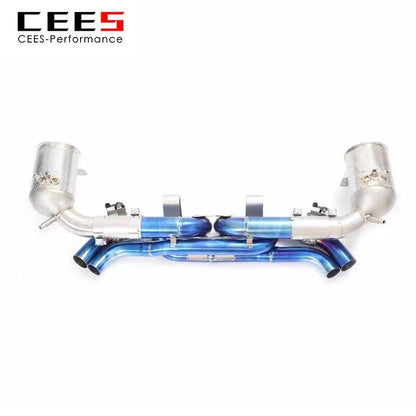 CEES Catback Exhaust for Porsche 911 992 Carrera 4S 3.0T 2019-2021 Titanium Alloy Valve Muffler Exhaust System Exhaust Downpipe