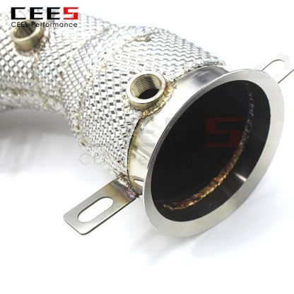 CEES Exhaust System For Mclaren 570 570S Headers With Catalyst Test Pipe Converter High Flow Catted Exhaust Downpipe Car Parts