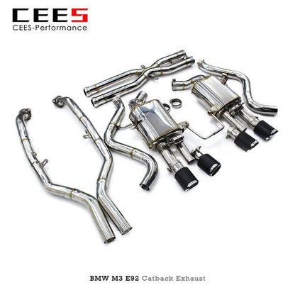 CEES Catback Exhaust for BMW M3 E92 4.0L 2008-2013 Performance Valve Exhaust Pipe Muffler Stainless Steel Escape Exhaust System