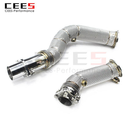 CEES Exhaust System For BMW M3 M4 F80 F82 3.0T Headers Without Catalyst No cat Downpipe Manifold Stainless Steel Car Accessories