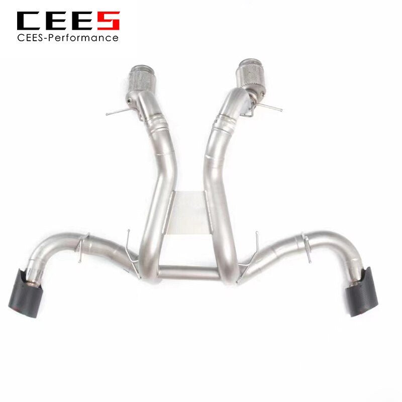 CEES Catback Exhaust for Mclaren Mclaren 570S 3.8 2015-  High Flow Catted Downpipe Valve Muffler Performance Exhaust System