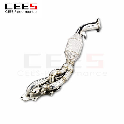 cees Exhaust manifold For TOYOTA LAND CRUISER 4.0L/5.7 2007-2016 Exhaust Pipe Stainless Steel Exhaust Downpipe 100/200/300 cell