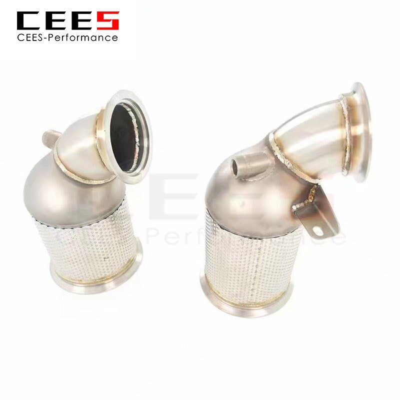 CEES Downpipe for PORSCHE PANAMERA (971) 4.0 2016- High Performance Exhaust Downpipe Stainless Steel Catless Tuning Downpipe