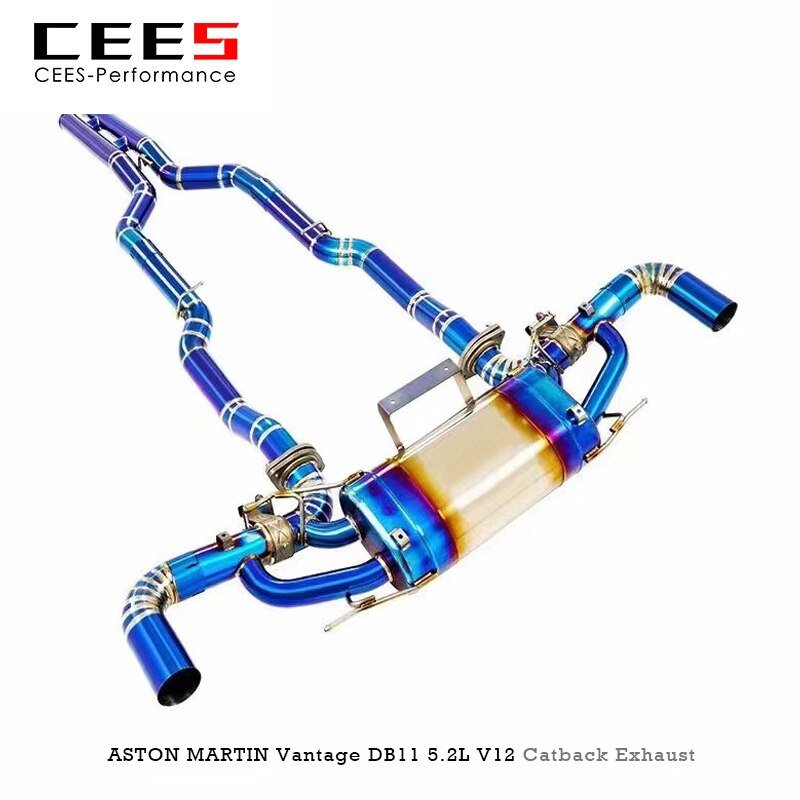 CEES Catback Exhaust For Aston Martin DB11 Vantage V12 5.2L 2017-2019 Titanium alloy Exhaust valve control Exhaust System