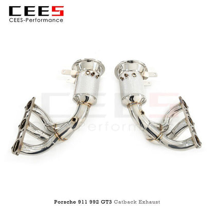 CEES Exhaust Manifold for Porsche 911 992 GT3 4.0 2015-2022 Performance Exhaust System Stainless Steel Muffler Car Exhaust Pipe