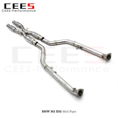 CEES Downpipe for BMW M3 E92 V8 4.0L 2008-2013 Performance Stainless Steel Car Exhaust System Mid Pipe Downpipe Without Catalyst