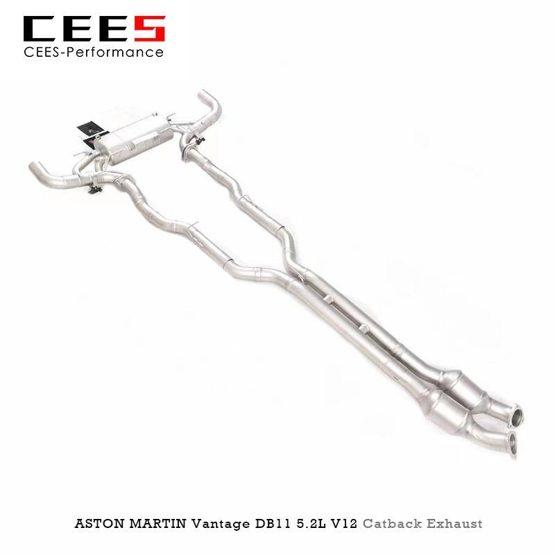 Catback Exhaust for Aston Martin DB11 V12/V8 5.2L/4.0T 2017-2018 Stainless Steel High Performance Valve Muffler Exhaust Downpipe