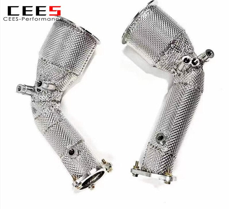 CEES Downpipe for AUDI RS4 2.9T 2019-2022 High Performance 304 High Flow Catted Downpipe  Exhaust Downpipe Escapamentos