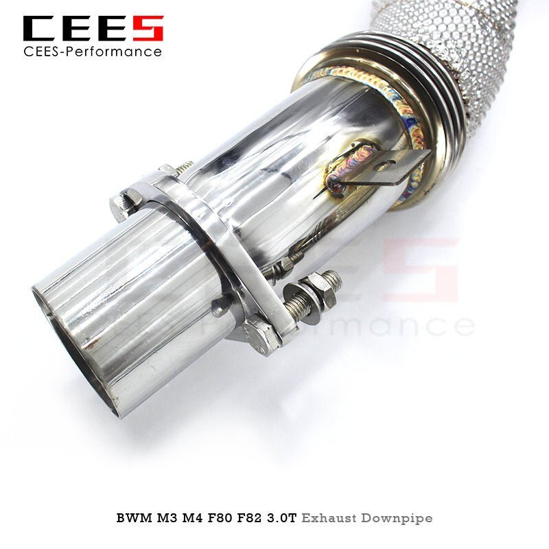 CEES Exhaust Downpipe for BMW M3/M4 F80 F82 3.0T 2014-2019 Catless Catalytic Converters Downpipe Without Catalyst Exhaust Pipe