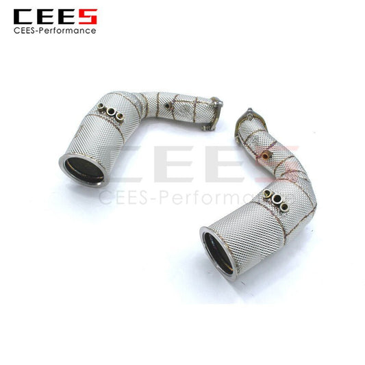 CEES Exhaust System For Lamborghini URUS Headers With Catalyst Test Pipe Converter High Flow Catted Downpipe Car Accessories