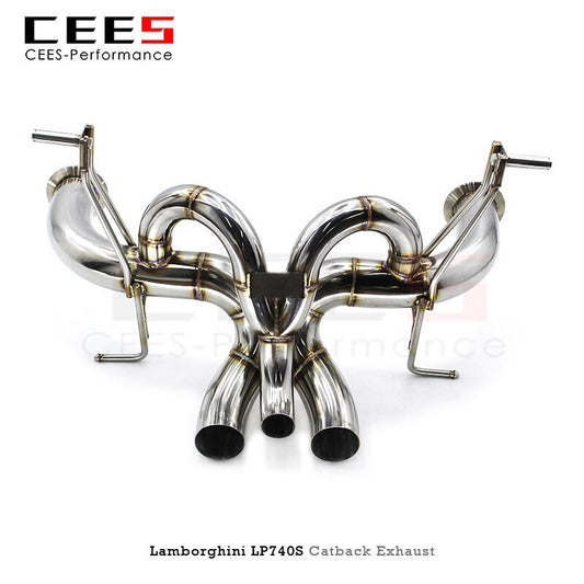 CEES Catback Exhaust for Lamborghini Aventador LP740S 2011-2018 Tuning Performance Stainless Steel Escape Exhaust Pipe System