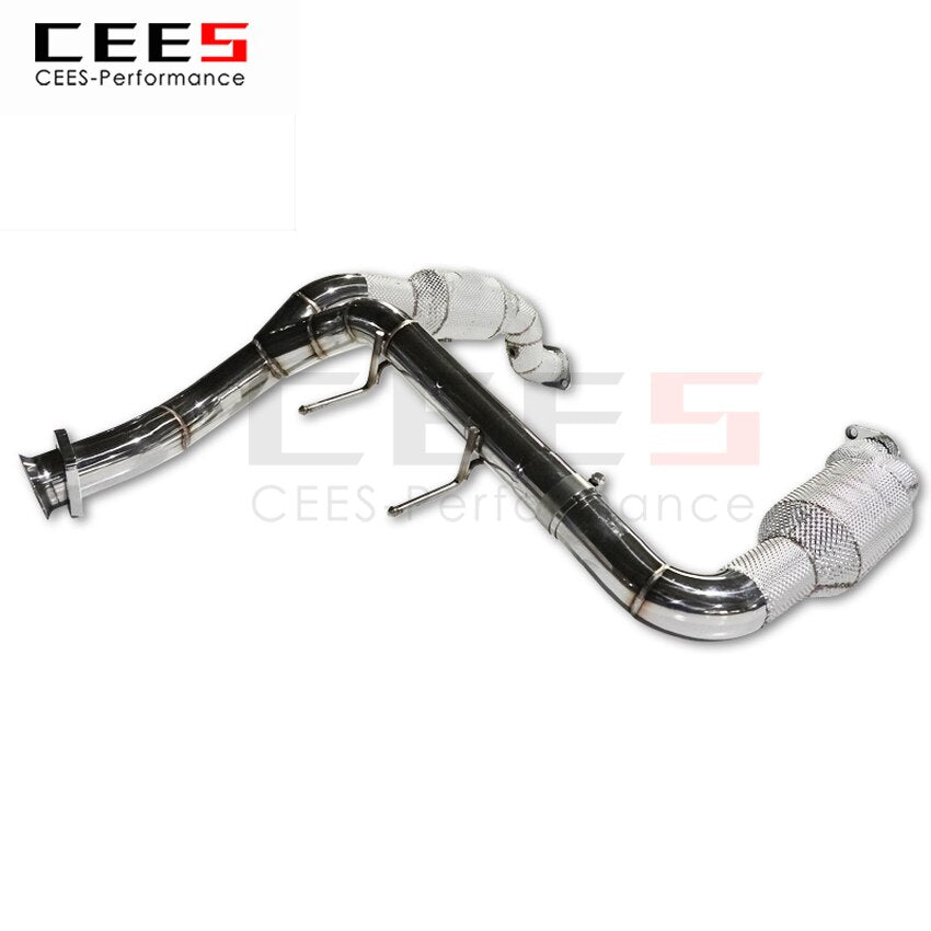 CEES Exhaust System For Ford F150 3.5T Headers With Catalyst Test Pipe Converter High Flow Catted Exhaust Downpipe