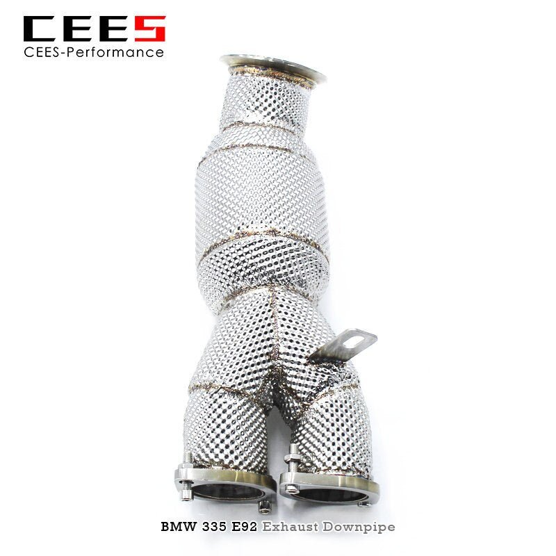 CEES Exhaust Downpipe For BMW 335i E90/E92/E93 3.0T N55 2009-2013 Stainless Steel High Flow Catted With Catalyst Deflectors