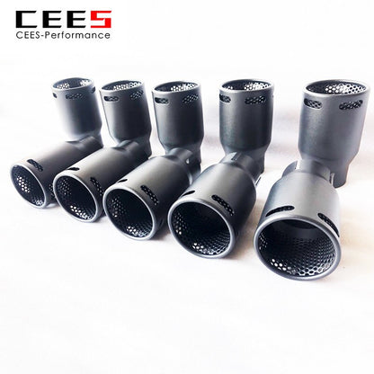 CEES Matte Black Tail Throat For Lamborghini Aventador SVJ/Huracan EVO Spyder Stainless Steel Exhaust Pipe Tail Throat