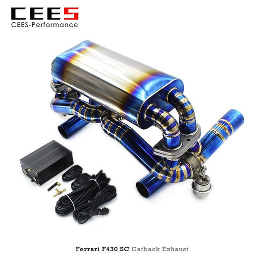 CEES Catback Exhaust For Ferrari430/F430 SC Scuderia 4.3L 2005-2009 Titanium alloy escape Exhaust Pipe Muffler Car ExhaustSystem