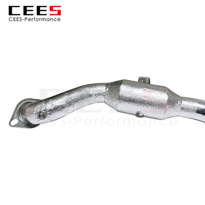 CEES Downpipe for Ford Mustang 2.3 2015-2020 Stainless Steel Exhaust Downpipe High Performance Exhaust System Pipe Exhaust Pipes