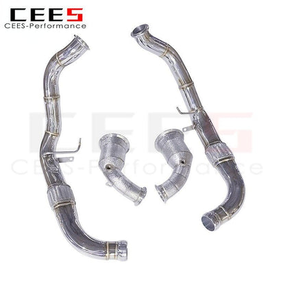 CEES Downpipe for Porsche Panamera 971 2.9T 2018+ High Performance Tuning Exhaust Downpipe Stainless Steel Pipe Exhaust System